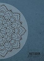 Lined Notebook A4: Large Decorative Journal Notebook with Blank Date on Top | Mandala Dark Blue Design 1730897460 Book Cover