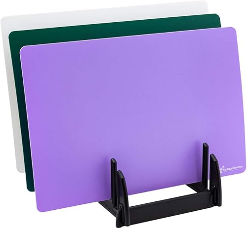 Vista 11 de Restaurantware RW Base - Tablas de cortar flexibles de 24 x 18 pulgadas, incluye 4 alfombrillas de corte para cocinar, aptas para lavavajillas