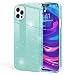 Produktbild NALIA Glitzer Handyhülle kompatibel mit iPhone 12 Pro Max Hülle, Bling Silikon Cover Glitter Case Bumper Etui Glänzend, Strass Diamant Backcover Handy-Tasche Schutzhülle Diamond Skin, Farbe:Mintgrün