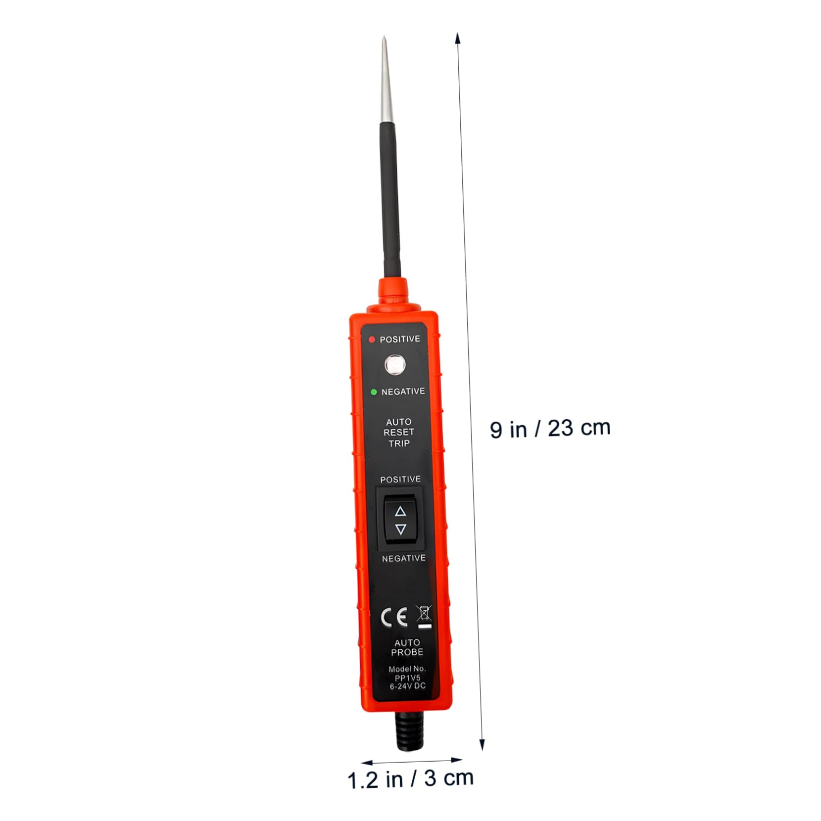TOPBATHY Probador de Circuitos Automotrices Dc 6-24v, Identifica Cortocircuitos y Circuitos Abiertos, para Coche y Camión, Sonda Metálica