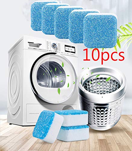 Effervescent Tablet Washing Machine Cleaner, Cleaning deep Remover, Solid Washing Machine Cleaner with Triple decontamination Function, Suitable for Bathroom Kitchen (10 pcs)