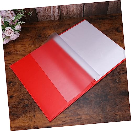 Pochette de certificat Veemoon en cuir synthétique étui rouge rigide