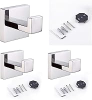 Vista 1 de Ganchos para abrigos, ganchos de pared, pequeños ganchos de pared de acero inoxidable, ganchos de baño con rosca resistente para colgar toallas