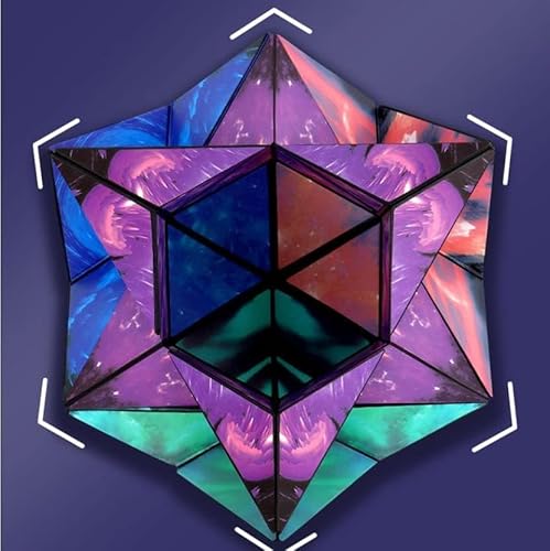 KIDSZONE Shape Shifting Box - Award-Winning, Patented Fidget Cube w/ 36 Rare Earth Magnets - Transforms Into Over 72 Shapes, Boys & Girls gift (Blue)