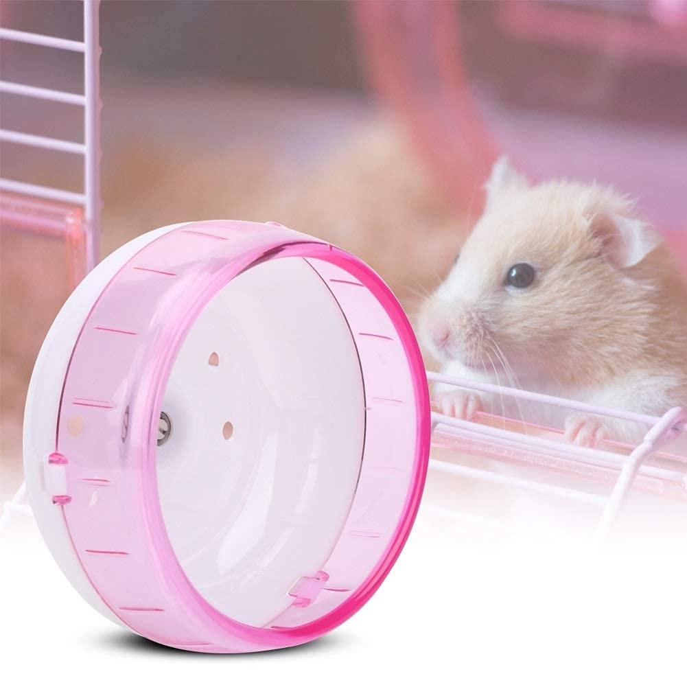 Kunststoff-Super Silent Roller zabawka dla małych zwierząt, chomika, świnka morska Chinchilla (różowa)