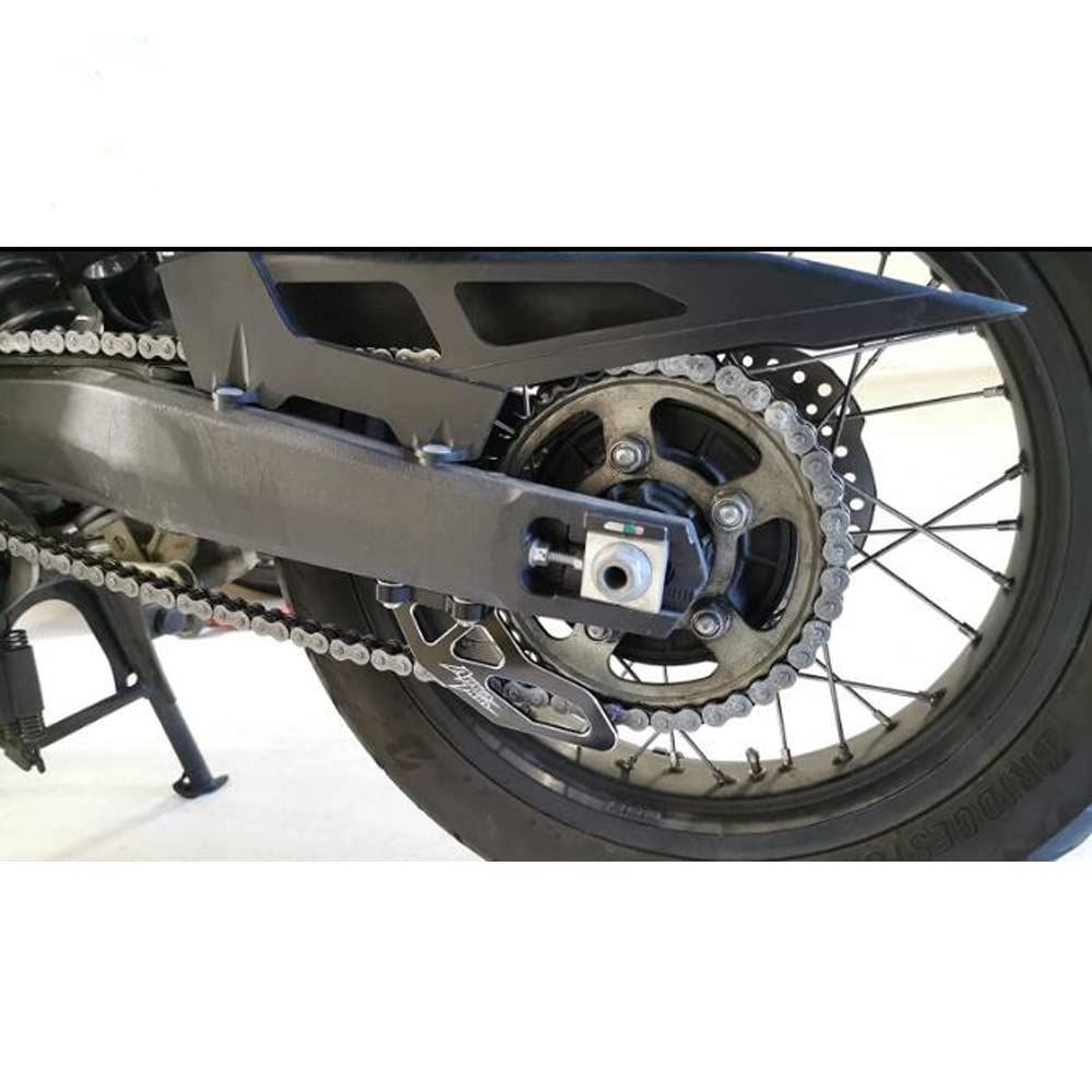 AnXin Motorrad Kettenschutz Hinterer Unterer Kettenschutz CNC für CRF1000L Africa Twin 2016-2019, Schwarz