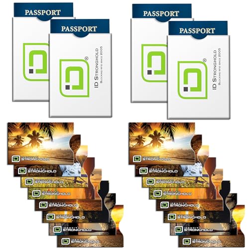 Image of RFID Blocking Credit Card Sleeve Protectors - USA Made Slim Wallet Inserts for Credit Cards, Debit Cards & ID Protection (20, Sunset 20 Pack)
