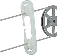 Vista 4 de Aifeier ET Paquete de 2 esparcidores de tendedero, polea separadora de tendedero de plástico para cargas pesadas y tendedero largo (beige)