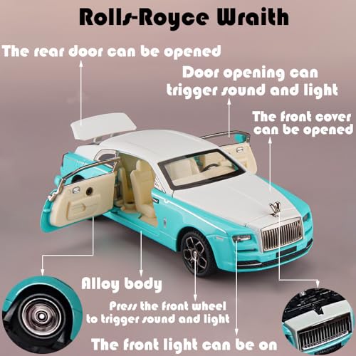 Modelo de Auto a Escala 1:32 Azul con Luz y Sonido miniatura 2