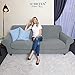 SUBRTEX Stretch Sofa Slipcover 2 Piece Sofa Cover 3 Seater Soft Couch Slipcover Washable Furniture Covers, Jacquard Fabric Small Checks(Light Gray,Sofa)