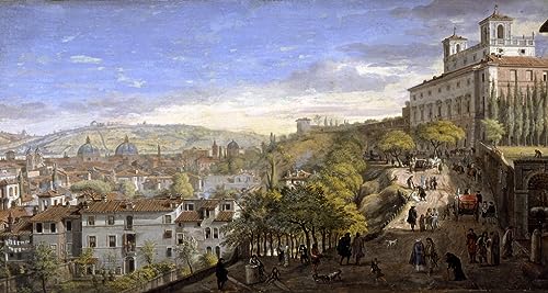 Impression d'affiches d'art de Gaspar Van Wittel sur toile de lin fine pour décoration haut de gamme