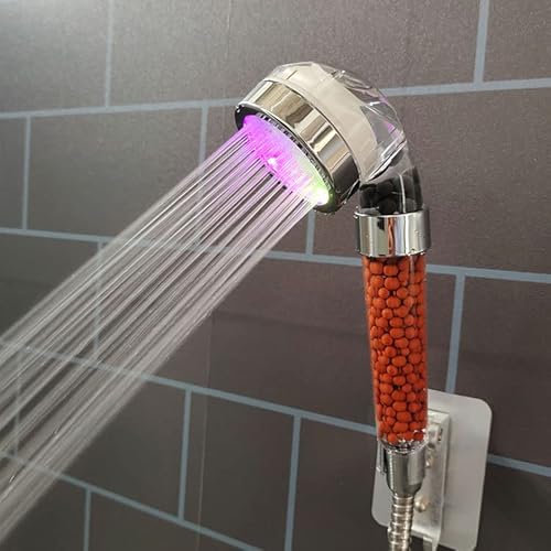 Toptex Shower Head Led Color Changing, Filter Filtration Water Saving Spray Handheld Showerheads With Hose And Base For Dry Skin & Hair Filters Out Hard Water Allowing Better Skin. #TOP7