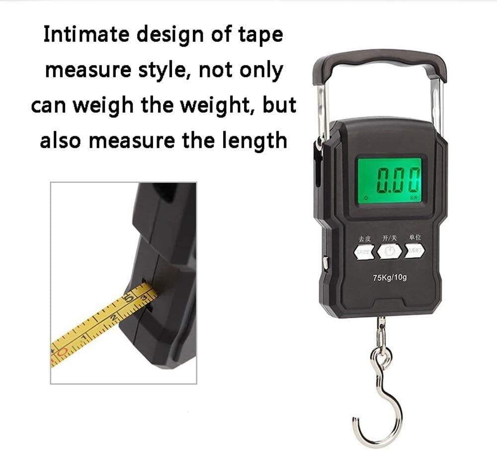 Portable Electronic Scale Spring Household Small Scale High Precision Small Portable Express Scale Hook Pull Hanging Weighing 75Kg Instruments