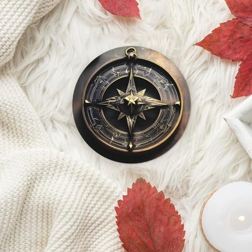 Magical Design Norse Runes Compass hojas perfumadas para auto miniatura 6