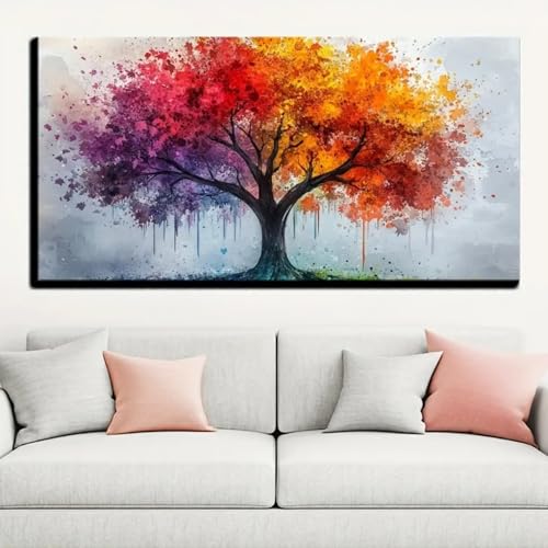 Toile murale Arbre de vie impressions d'art encadrées 70x140cm