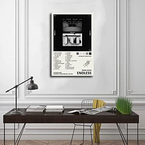 Yezlh Frank Poster Ocean Endless Music Album Cover Signed Limited Edition Canvas Poster Wall Art Decor Print Picture Paintings For Living Room Bedroom Decoration Unframe:12X18Inch(30X45Cm) #TOP2