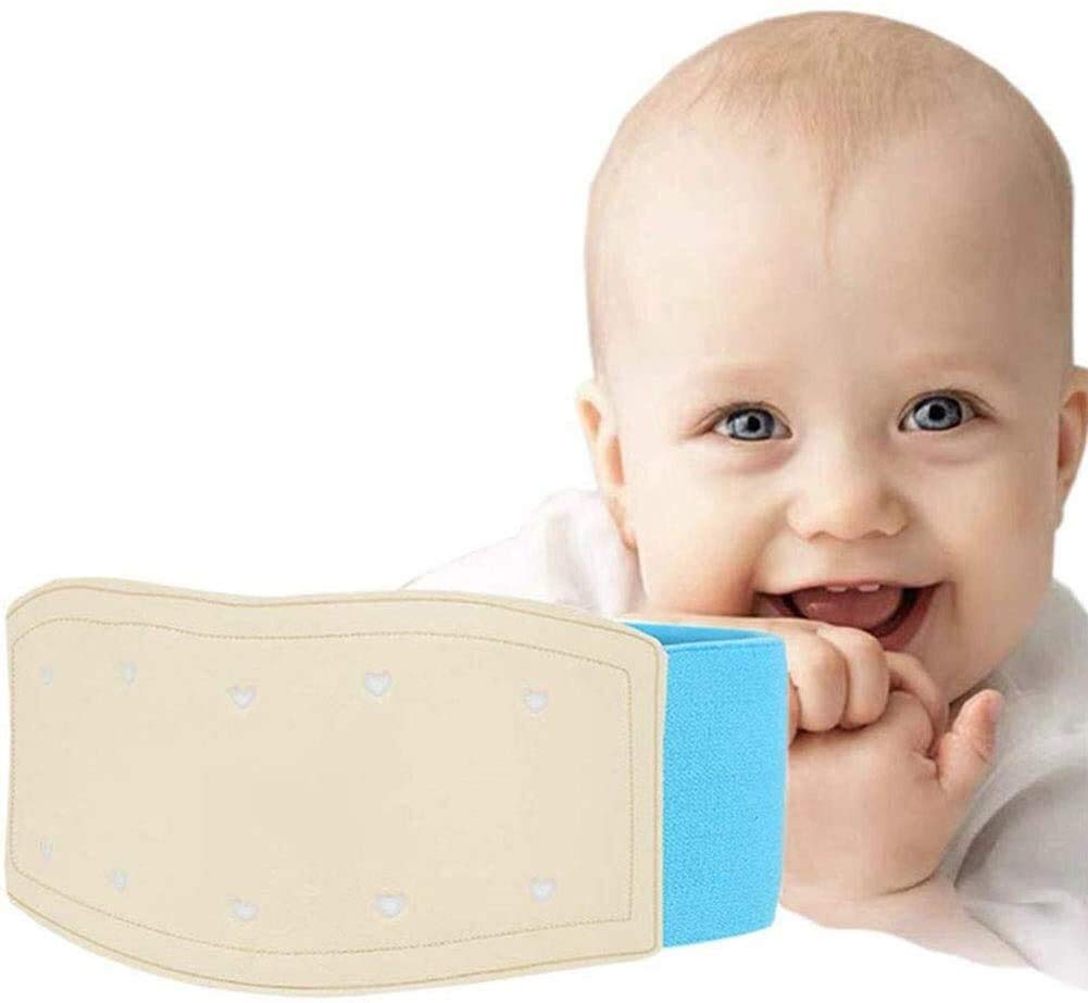 Cinturón de soporte de braguero umbilical de hernia suave Soporte de soporte de hernia con 3 almohadillas de compresión extraíbles y correas ajustables para el tratamiento del bebé Hernia Cinturó