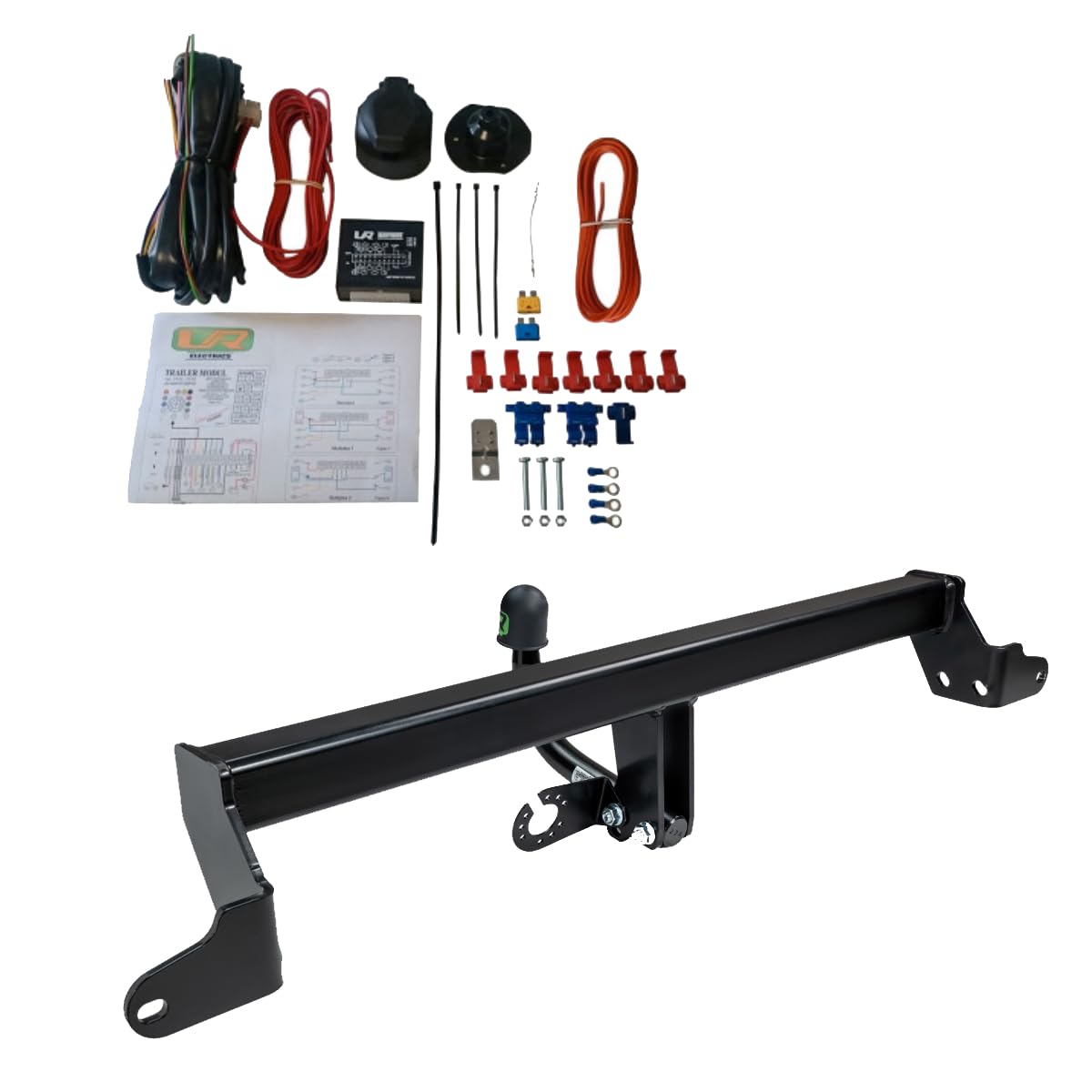 UmbraRimorchi Enganche de Cisne Fijo+13 Pin Cableado Compatible con Volvo