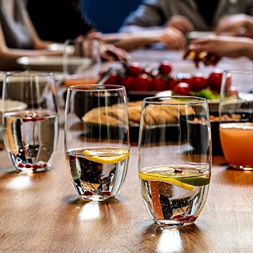 Krosno Water Juice Drinking Glasses | Set Of 6 Pieces | 17.2 Oz | Blended Collection | Ideal For Home, Restaurant, Events & Parties | Dishwasher Safe #TOP2