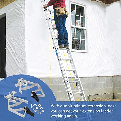 GRONGU Extension Ladder Locks Fits for Werner 28-11 Rung Lock Kit, Extension Ladder Replacement Parts for Werner Aluminum Fiberglass 24ft,28ft,32ft Extension Ladders
