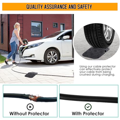 Vizava Ev Charger Cable Protector with Handle For Garage Door,Gap Minimizing Design Heavy Duty Soft Rubber Ev Charger Cord Protector Compatible for Tesla(Model 3/Y/X/S), J1772 Chargers,Prevents Damage by Vizava - Image 5