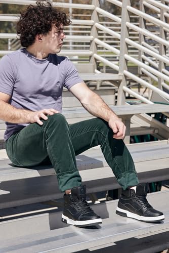 Image of CALTO Men's Invisible Height Increasing Elevator Shoes - Lace-up Sporty High Top Sneakers - 3 Inches Taller