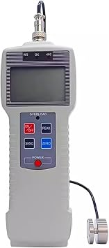 Digital Force Gauge, Push Pull Gauge with Lcd Screen, Peak/auto-peak/real-time Tracking Mode, 3 Types of Units kgf/lbf/n, Data Export Function, Peak Alarm, for Lab Force Test