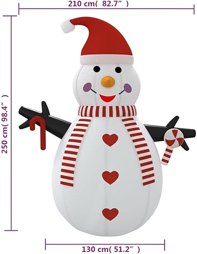 Vista 14 de Muñeco de nieve inflable de Navidad extra grande de 15.1 pies con luces LED, muñeco de nieve inflable para decoración de Navidad al aire libre