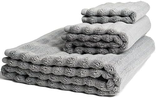 Nutrl Home by Ravel Classic Bath Towel Set - 100% Supima Cotton (Grey) Premium Luxury Bath, Hand, Washcloth Towels