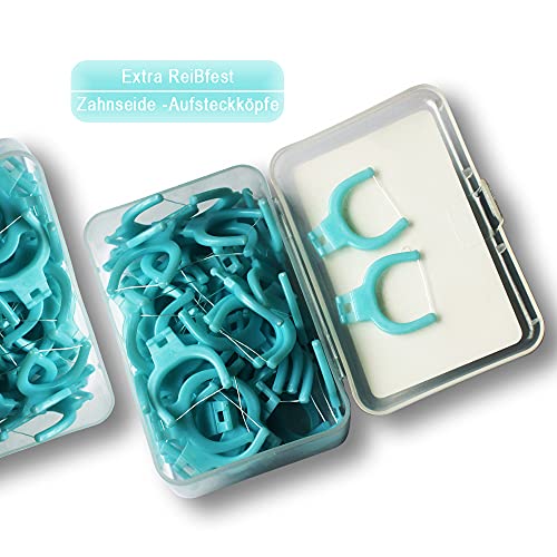 TEEsmile Evolutionary Clean Zahnseidenhalter，Aufsteckköpfe - Halter - Set (100 Aufsteckköpfe + 1 Griff)