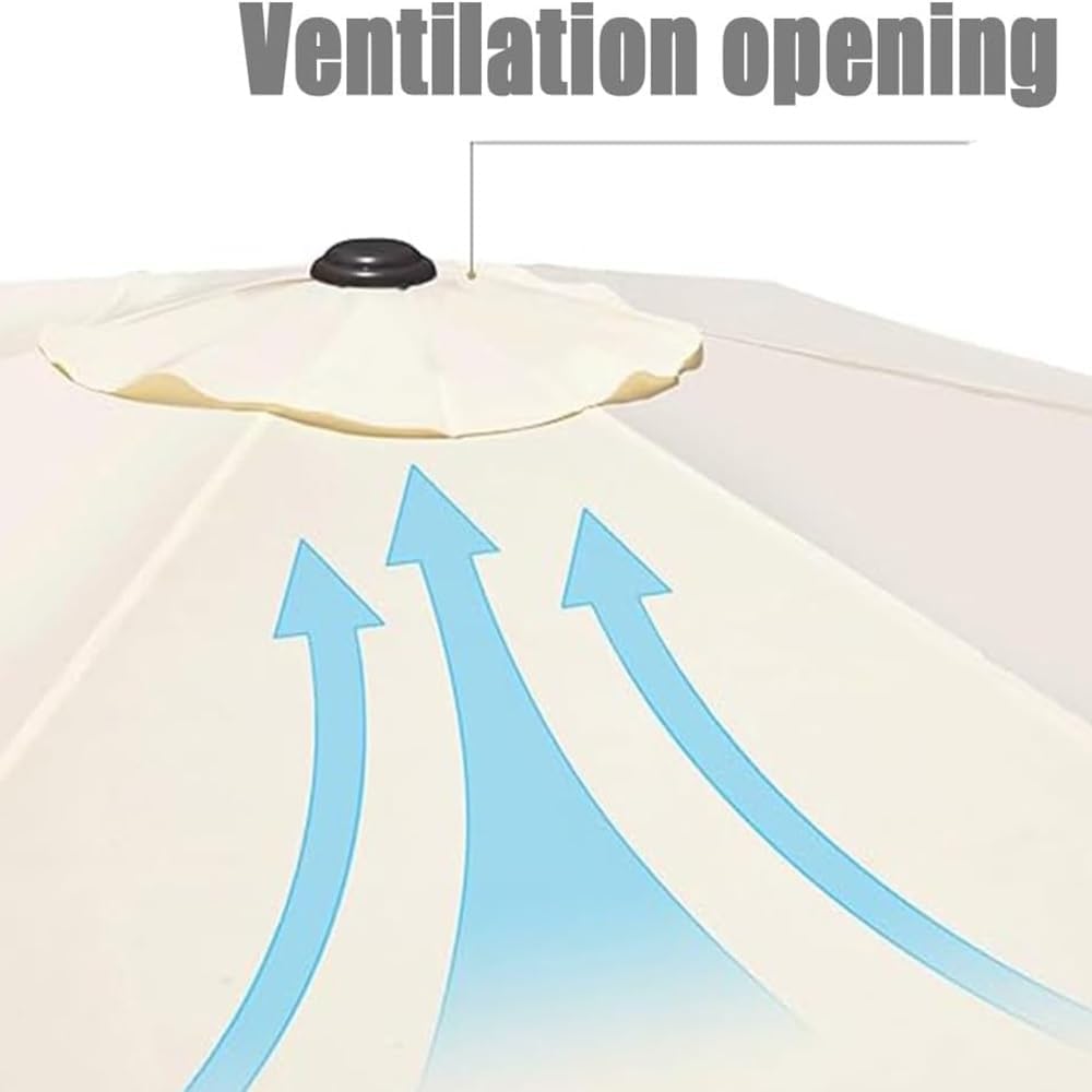 10x10ft Cantilever Umbrella Replacement Canopy - Square Patio Umbrella Cover, Rectangle Offset Parasol Top - UV-Resistant Outdoor Shade Cloth for Enhanced Durability