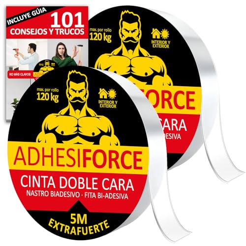 10 Metros Cinta Doble Cara Extrafuerte Transparente y Reutilizable Resistente Al Agua, 2 Rollos Nano Tape Fita Cola Dupla Face. Cinta Adhesiva Doble Cara Extrafuerte Adhesivo Doble Cara Extrafuerte