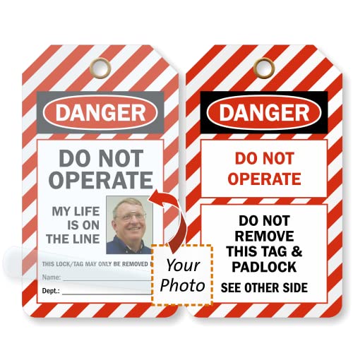 SmartSign Danger - Do Not Operate (Add Photo) Self Laminating Tag | 3.375