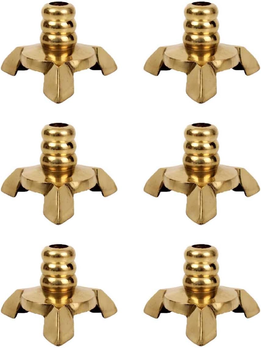 Putrika Traditional Handicrafted Brass Wick Holder|Thiri Stand|Batti Stan |Wick Sustainer Candle Wick Holder|Cotton Wick Holder for Pooja Fits in All Type Diyas - Wick Holder (Small, 6)