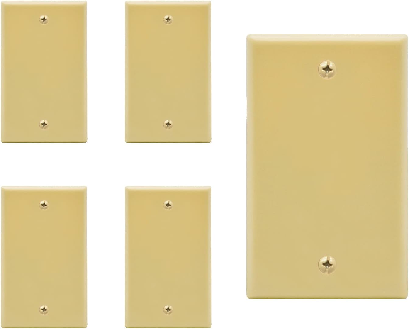 Blank Wall Plate with Smooth Face (25-Pack, Ivory)