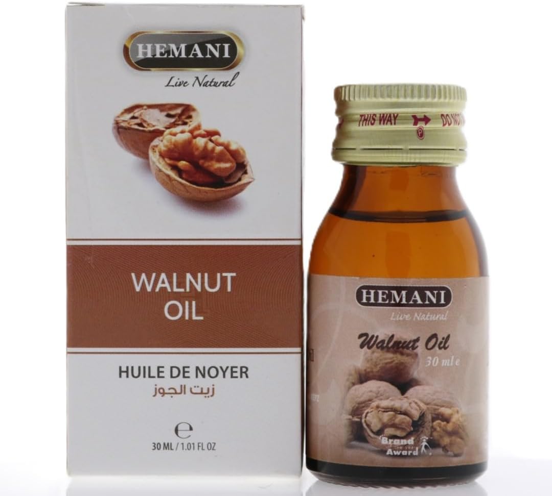 Hemani Walnut Oil 30 ml - Natural Oil for Cooking and Frying, Herbal and Healthy Cooking Oil, Rich in Protein, useful for cholesterol level