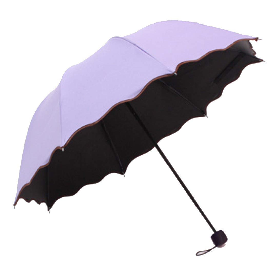 zmgmsmh Travel Foldable compact Umbrellas Sun rain Umbrellas parasol with Met Water blomssom blooming material