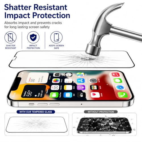 Image of Tempered glass for iPhone 13 Mini (5.4 Inch), 9H Hardness, Full HD Clear, Case Friendly, Screen Protector Edge to Edge Coverage, Easy Installation iphone 13 mini tempered glass, Pack Of 1