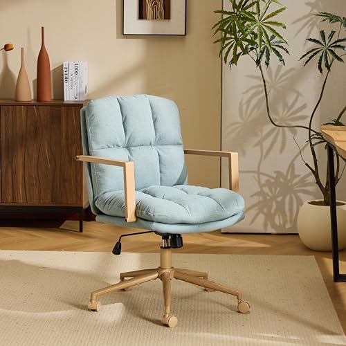 VINGLI Comfy Linen Office Chair