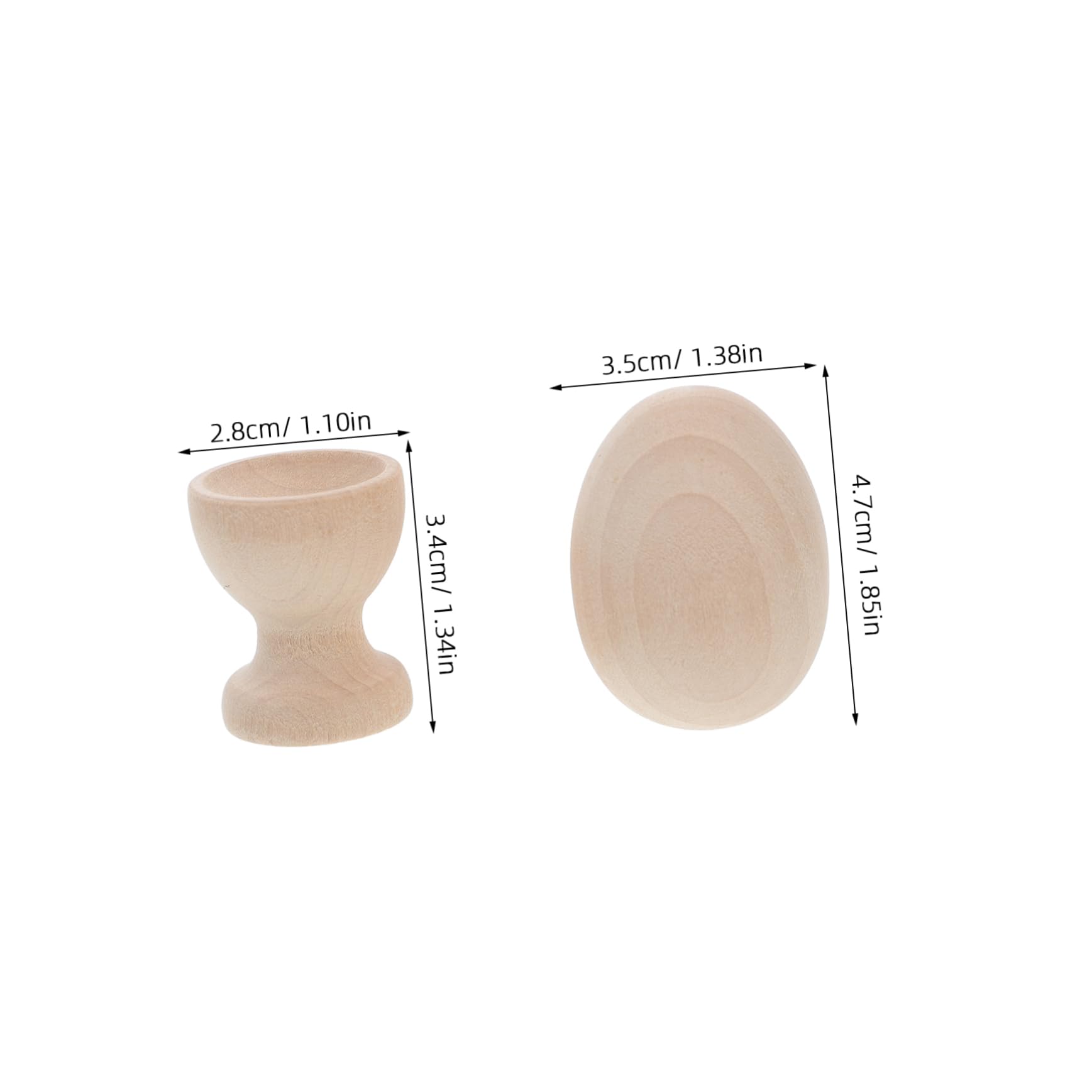 Unomor 1Set Wooden Egg Cups for Adorable Craft Egg Holders Natural Wood Egg Stands for Display and Serving for Celebrations and Kitchen Organization