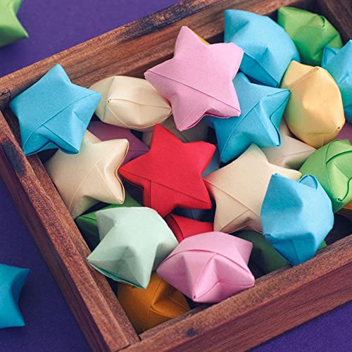 1350 Sheets Star Origami Paper,Danzix 27 Assortment Color Star Paper Strip Double Sided Origami Stars Paper Solid Color Lucky And 300 Sheets Square Origami Paper 10 Assortment Color #TOP3