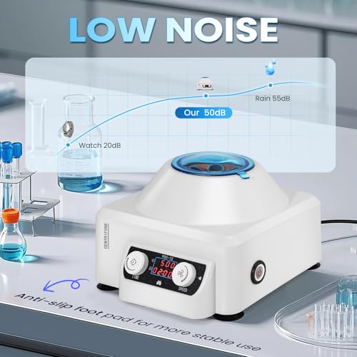 Mxmoonant Centrifuge Machine, 4000RPM Lab Benchtop PRP Centrifuges, 15ML*6 Electric Desktop Centrifuge with Digital Control 110V - Thumbnail 4