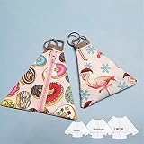 3 Sizes Cute Key Pouch Template Set,Quilting Rulers and Templates,Transparent Quilting Templates for DIY Kitchen Art Craft Acrylic Stencil Cut On Fold Template Sewing (L)