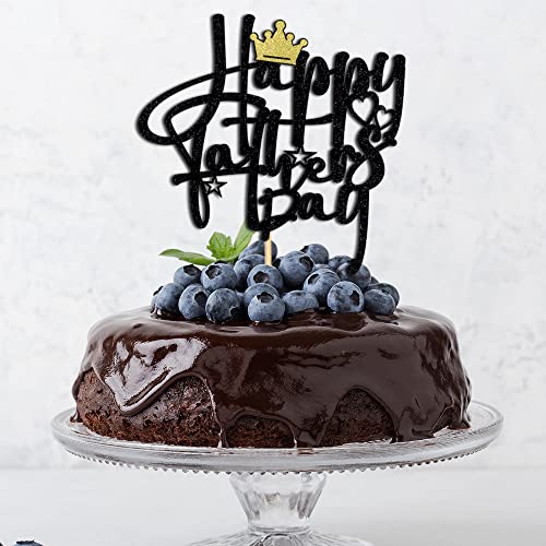 Wrackkiar Happy Father's Day Cake Topper- Best Dad Ever Dads Day Cake Topper-Happy Birthday Dad Cake Topper-Father's Day Party Cake Decorations (2) #TOP5