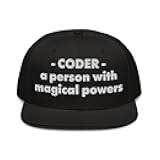 Funny Coding App Developer Embroidered Snapback Hat, Coder Definition