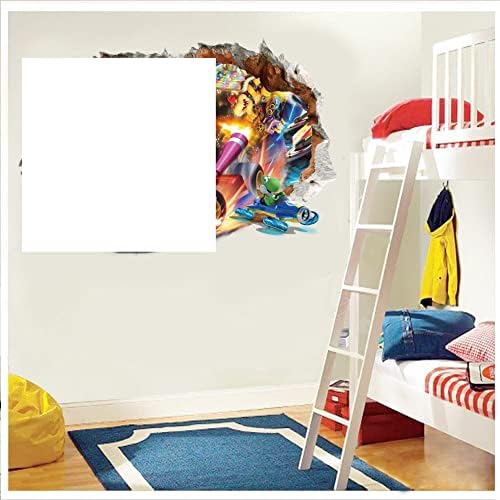 LOUHH Super Mario Wall Stickers, Mario Wall Stickers for Bedrooms- Super Mario Wall Decals-Removable Peel Mario Stickers for Living Room, Smooth Wall, Decorate Children's Room (Size:30x90cmx2pcs)