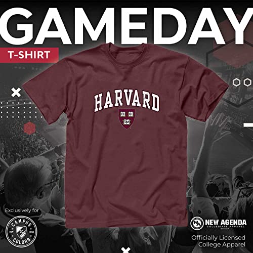 Campus Colors Adult Arch & Logo Soft Style Gameday T-Shirt (Harvard Crimson - Red, Large) #TOP2