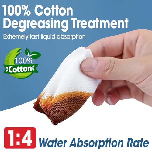 Image of AZEN 120 Pack Sterile Gauze Pads, 3 inch x 4 inch Non Stick Gauze Pads, 8-Ply Cotton Gauze Sponges for Wound Care and First Aid, Highly Absorbent Individually Wrapped Medical Gauzes