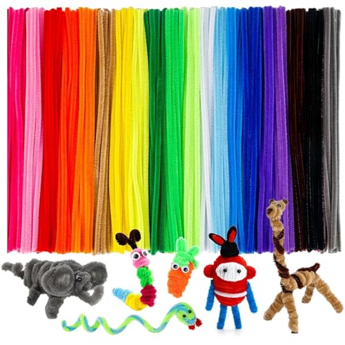 Limpia pipas moldeables de colores surtidos para crear flores y figuras de arte 3