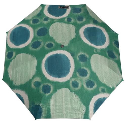 Parapluie pliable géométrique bleu et blanc UFunhome pour homme et femme